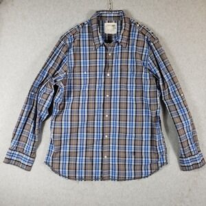 Urban Pipeline XXL Men's Plaid Long Sleeve Button Down Shirt Roll Tab Casual Y2K
